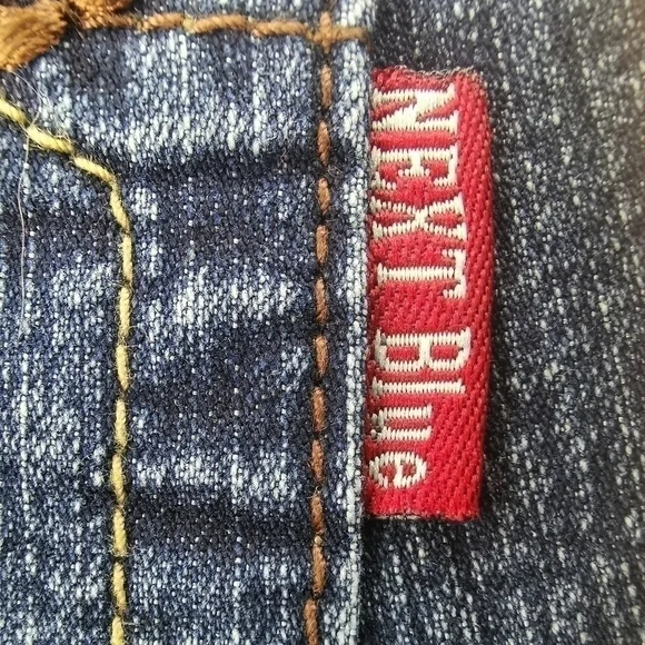 Next New Women's 13/14 Regular Boot Cut Blue Jeans Mid Rise with Embroidery - Picture 12 of 16